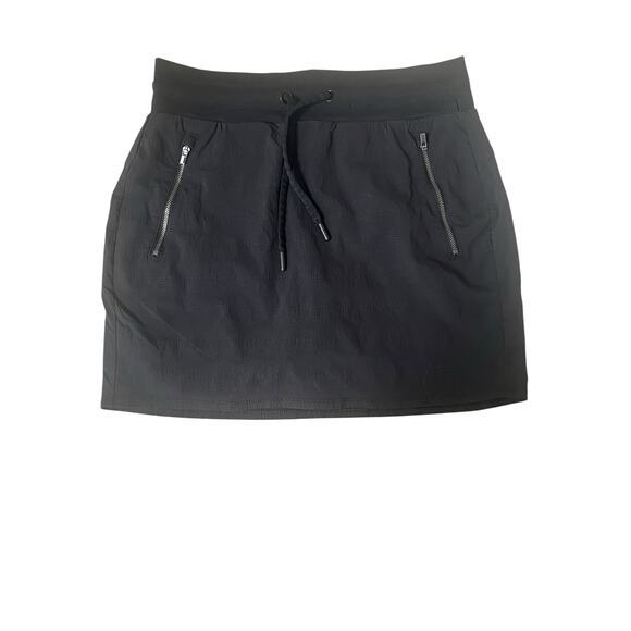 Athleta Black Athletic Skort – Size 4 – Lined, Drawstring Waist, Pockets - Picture 1 of 7